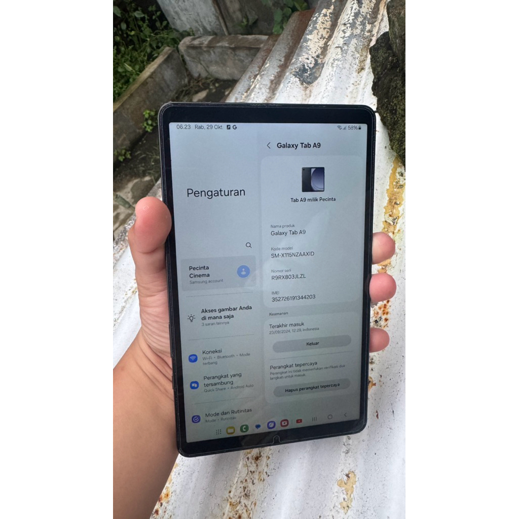 Samsung Galaxy Tab A9 LTE 4/64GB 8.7" ( Second / Bekas )