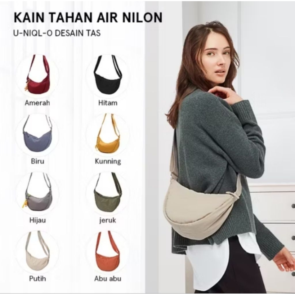 Tas u-niql-o Slingbag/tas bahu wanita/pria Tas Slempang Remaja