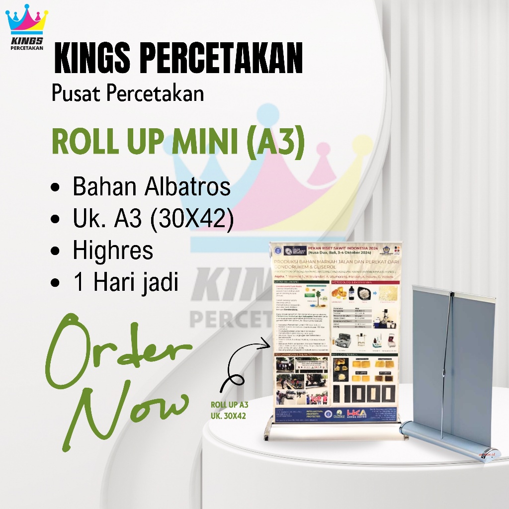 Roll Up Banner Mini A3 Custom | Display promosi