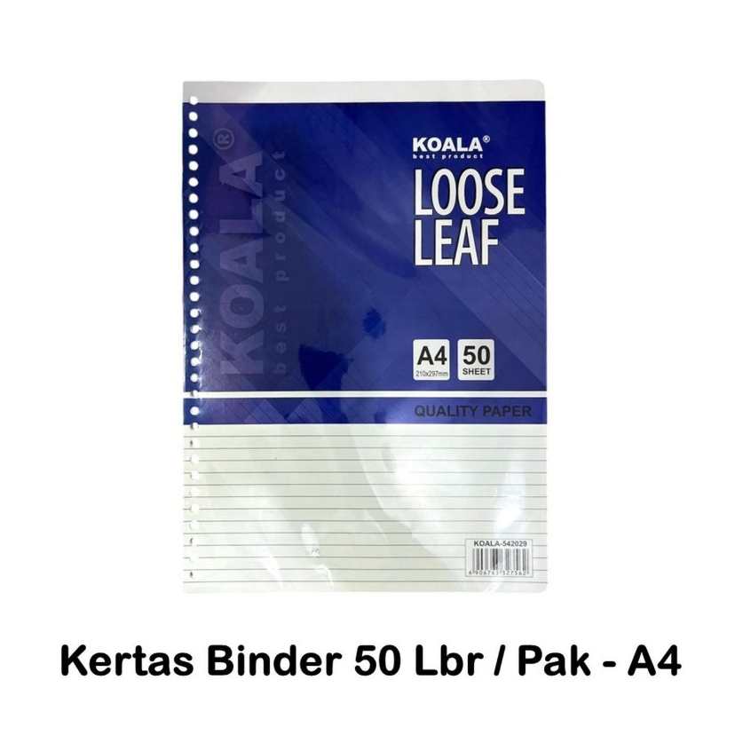 KOALA - ISI BINDER / REFILL BINDER / LOOSE LEAF A4 50 SHEETS GARIS