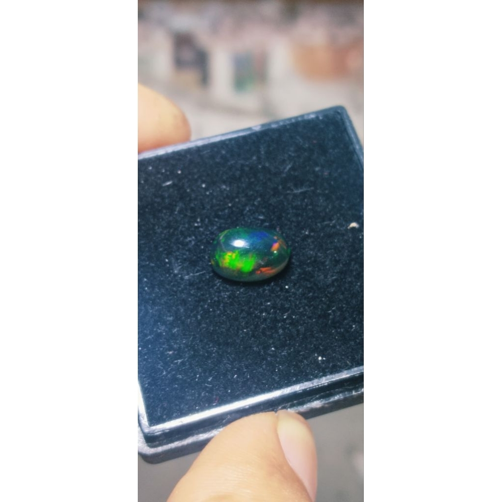 batu kalimaya black oval