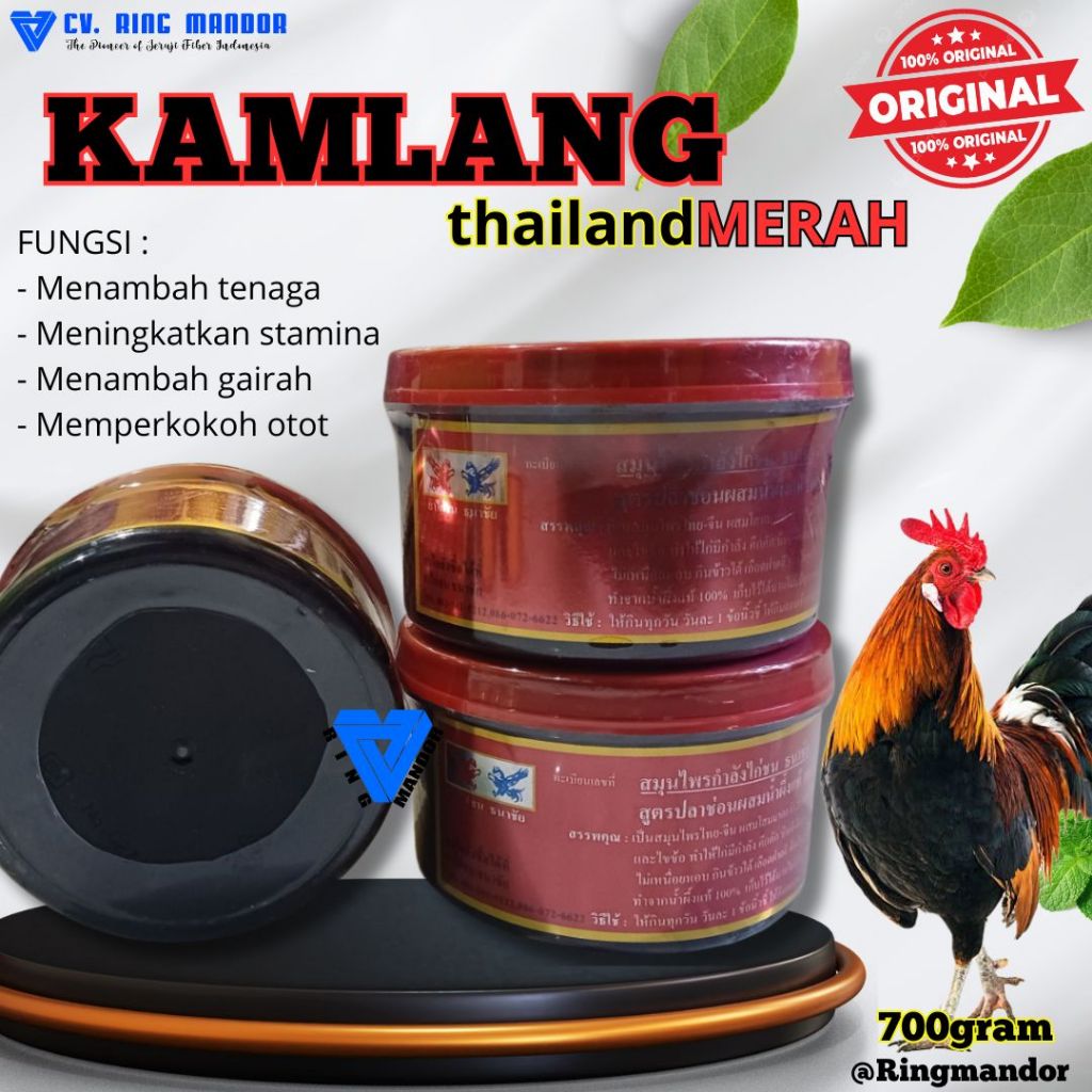 Kamlang Basah MERAH ORIGINAL Thailand