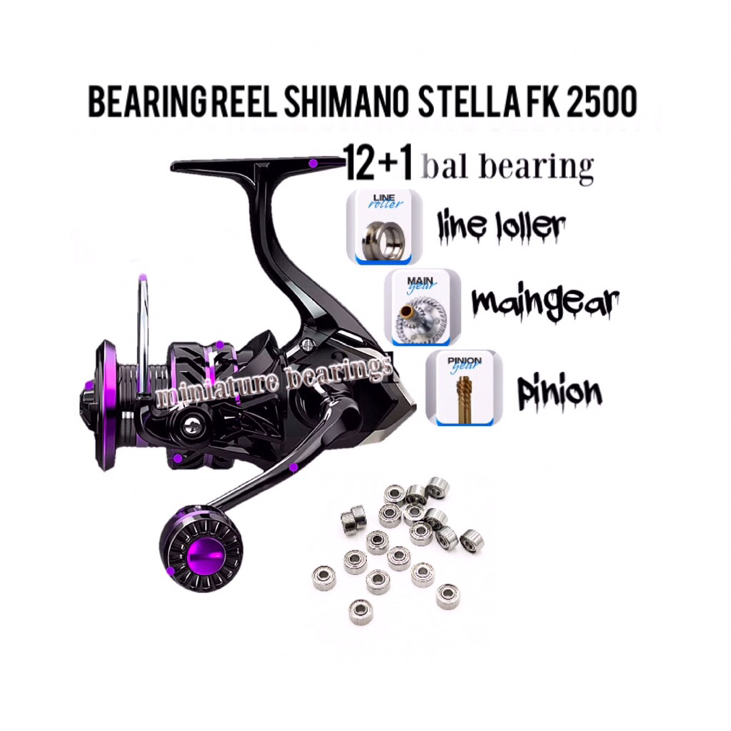 bearing reel pancing shimano stella seri 1000-4000 FL ,FJ,FK,Sw  12+1 Ball bearing