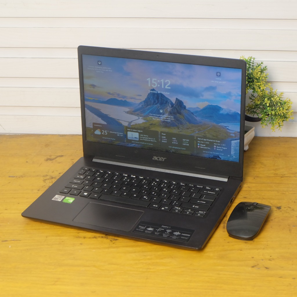 DUAL GRAFIS SLIM ACER Aspire A514-52G Core i5 gen 10 RAM 8 SSD - Normal - Baterai awet Siap Pakai - 