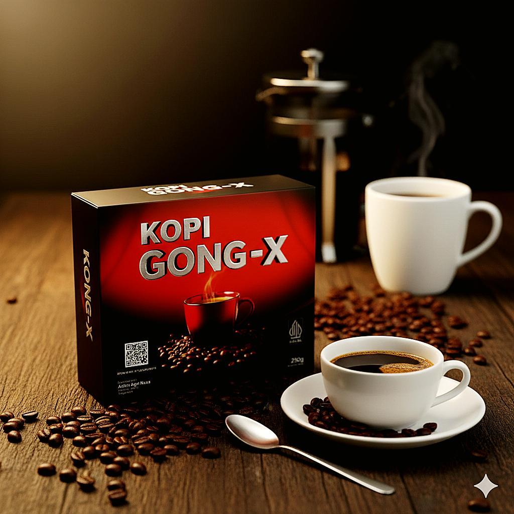 Kopi Gong-X Isi 10 Sachet Kopi Gong X Original BPOM Robusta Bubuk Asli Susu Kapulaga