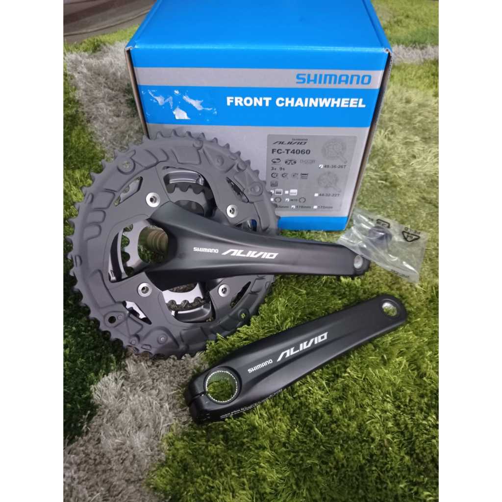 CRANK HT2 SHIMANO ALIVIO T4060 48-38-28T TRIPLE SPEED TANPA BB