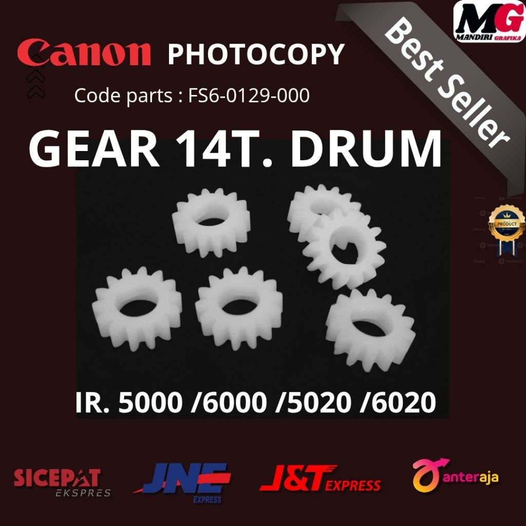 GEAR 14T DRUM. IR 5000 /6000 /5020 /6020 MESIN PHOTOCOPY