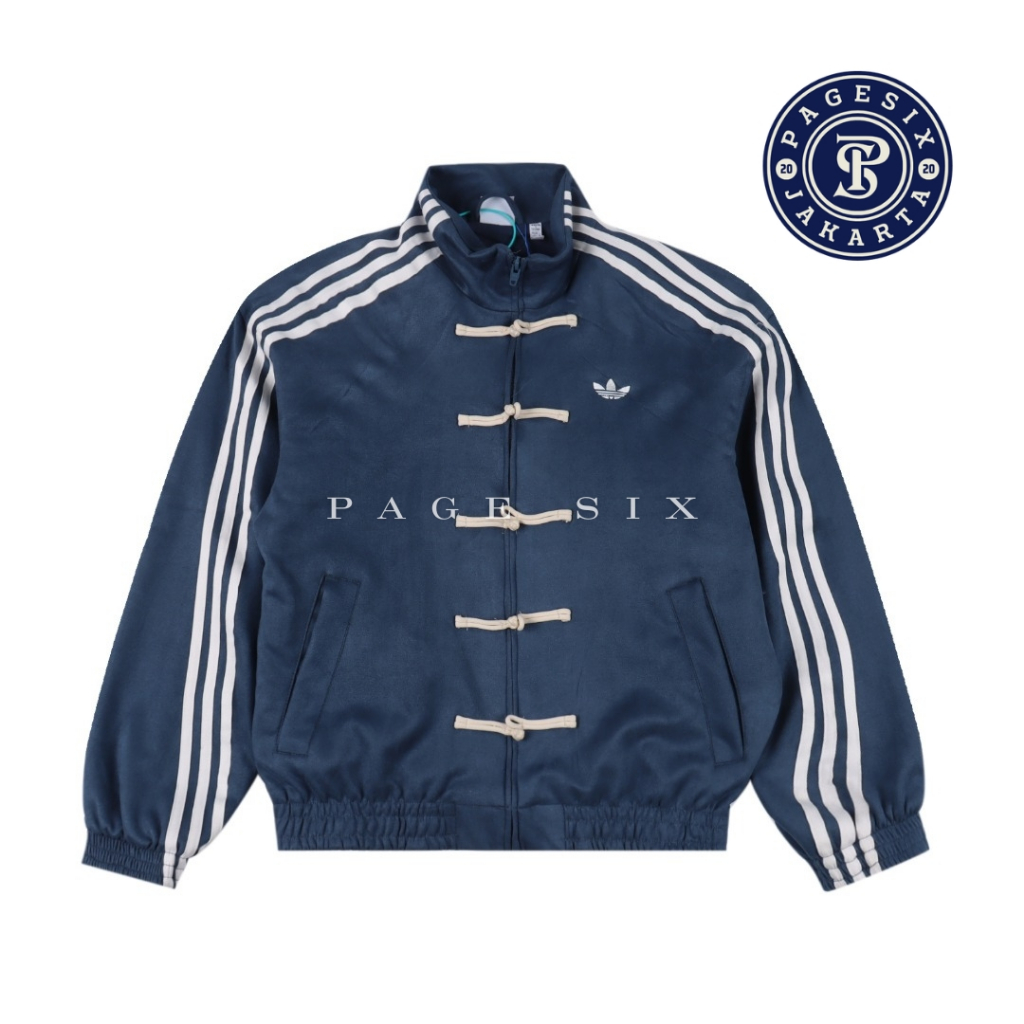 SIZE S , M , L , XL READY STOCK - Adidas Originals Chinese New Year (CNY) Suede Jacket - Blue (Tang 