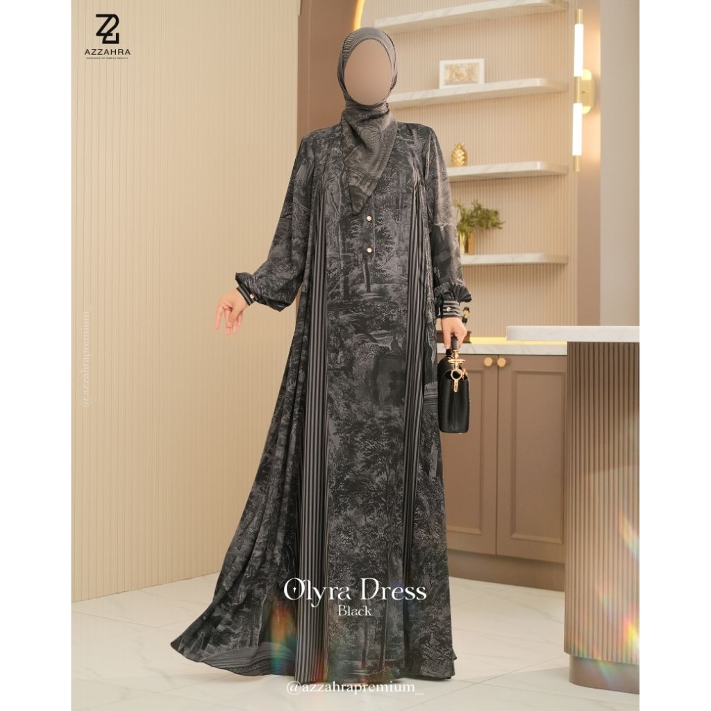 AZZAHRA/Olyra dress by Azzahra/Dress terbaru/Dress premium/Dress elegant