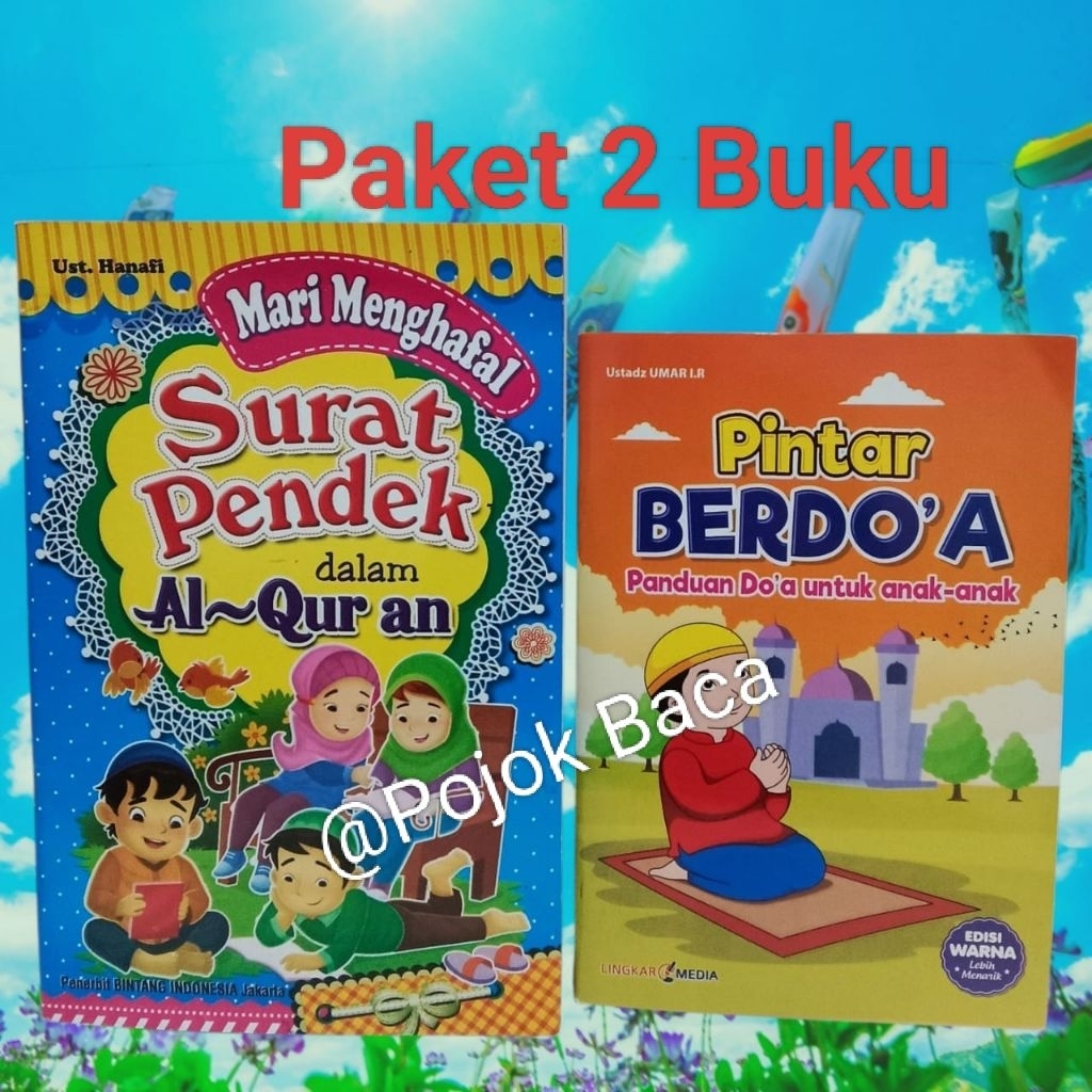 Paket 2 Buku Mari Menghafal Surat Pendek dalam Al Qur'an & Pintar Berdoa untuk Anak Full Colour