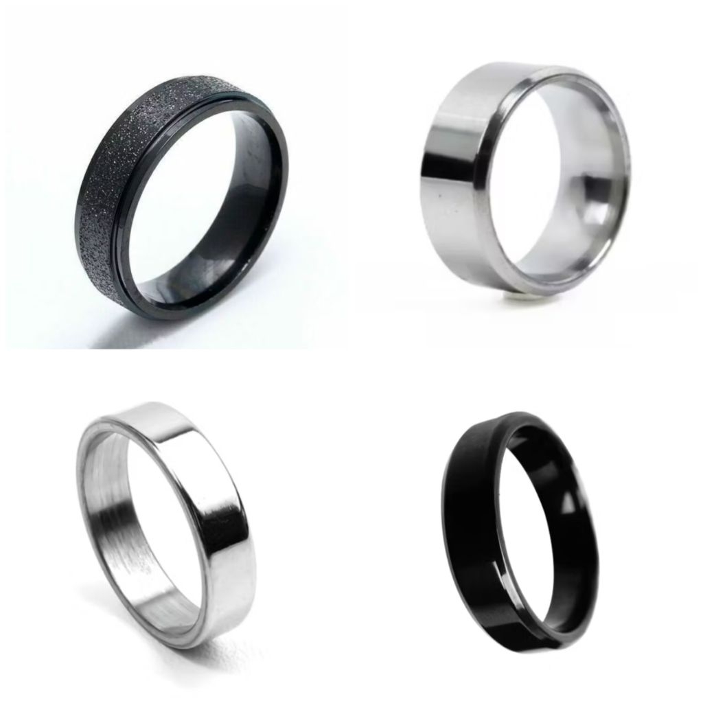 Cincin Titanium Couple Martin Stainless Steel Premium Anti Karat Pria Wanita