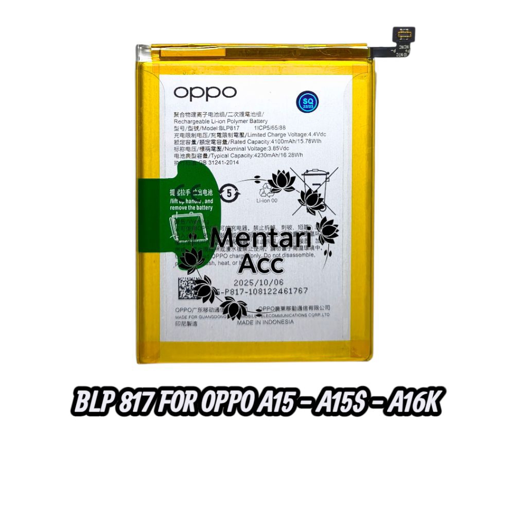 Batre BATRE batrei HP OPPO A15 - A15S - A16K ORIGINAL BERGARANSI batu batrai oppo