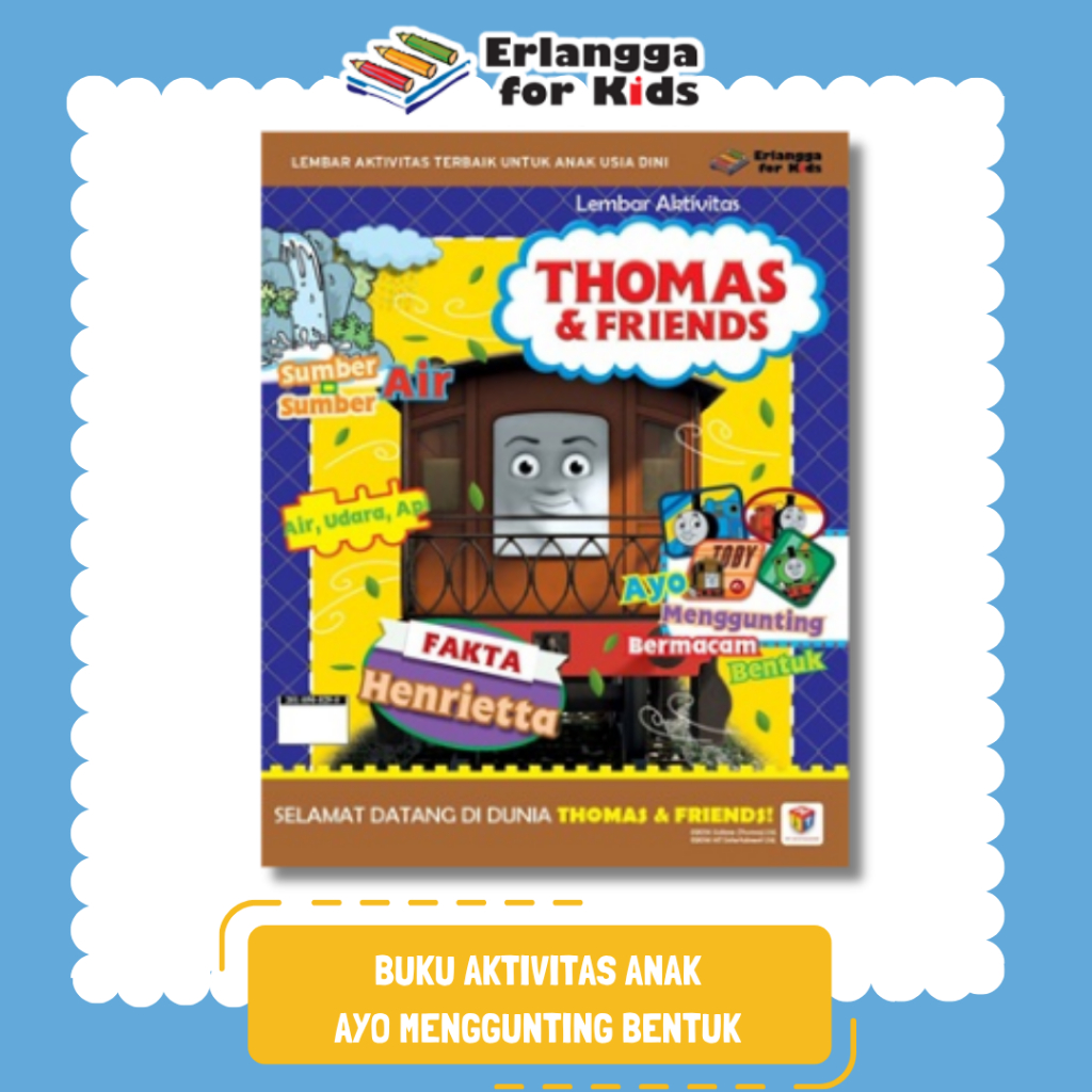 [Erlangga Official] Buku Aktivitas Anak: Lembar Aktivitas Thomas & Friends Fakta Henrietta