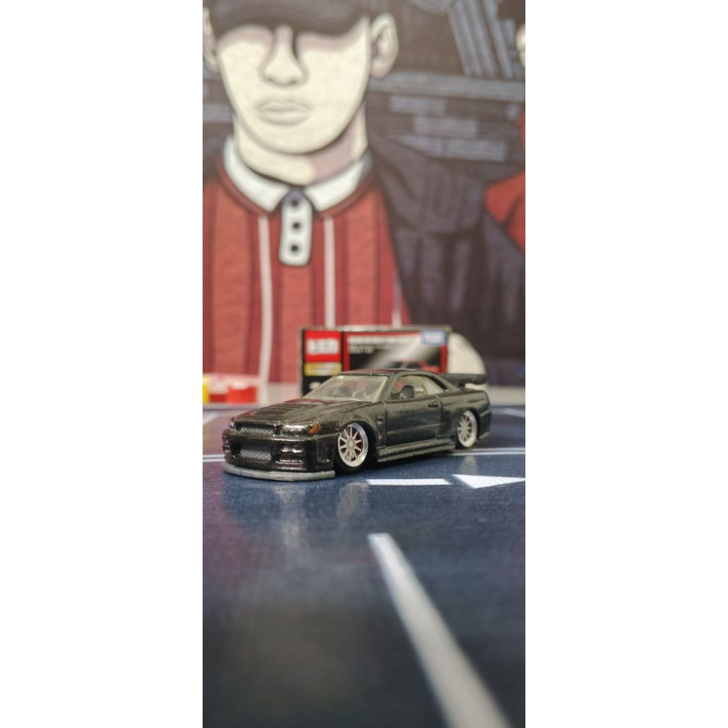 Loose Hotwheels Nissan Skyline r34 - Custom velg