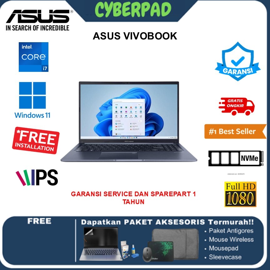 LAPTOP ASUS VIVOBOOK F1605VA I7 1355 16GB 512GB W11 16.0FHD New Garansi