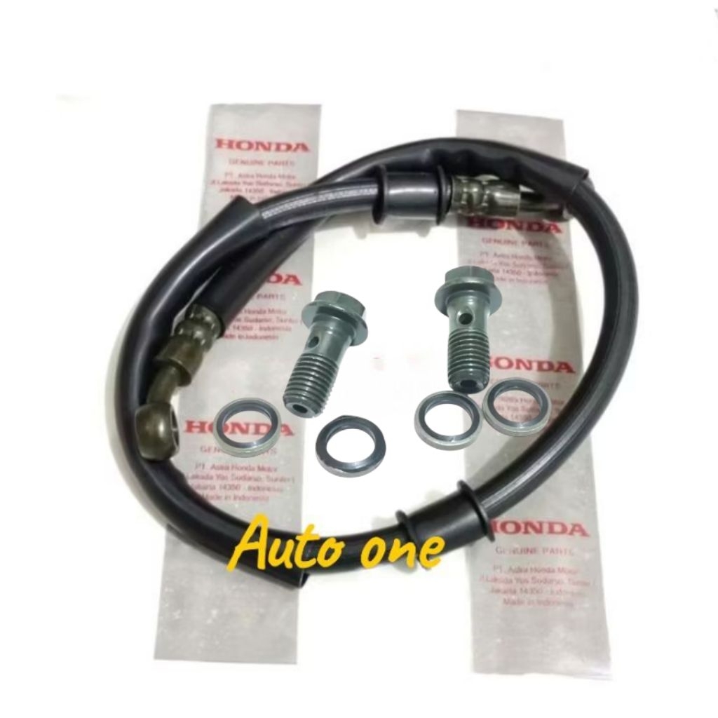 Selang Rem Belakang+baut selang rem 2pc Supra X125, Blade125, blade new, supra x125 helm in