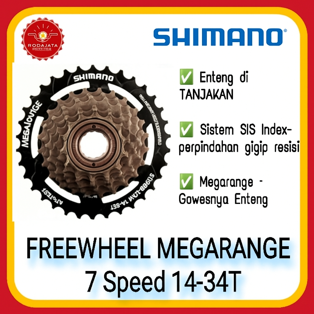 SHIMANO MF-TZ500 MEGARANGE Sprocket Freewheel  7 Speed ORIGINAL