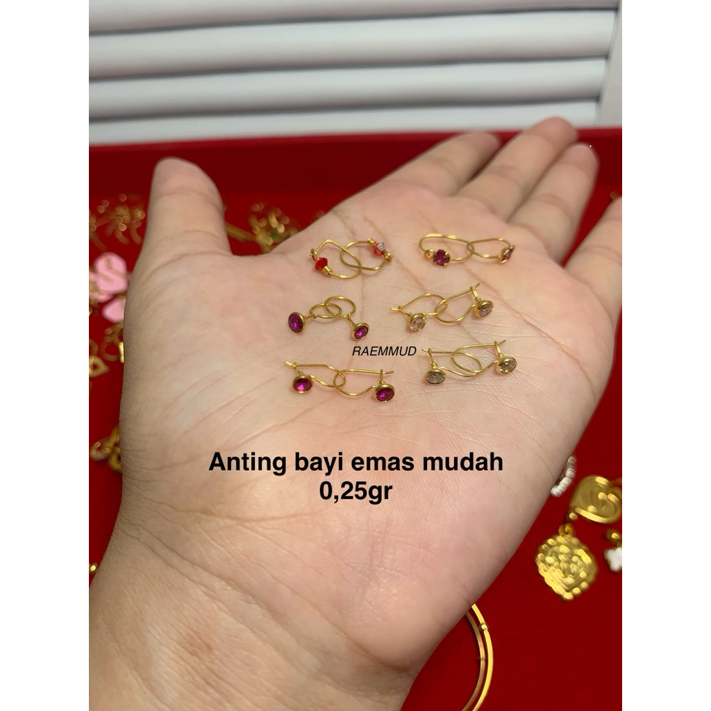 anting bayi emas mudah 0,25gr