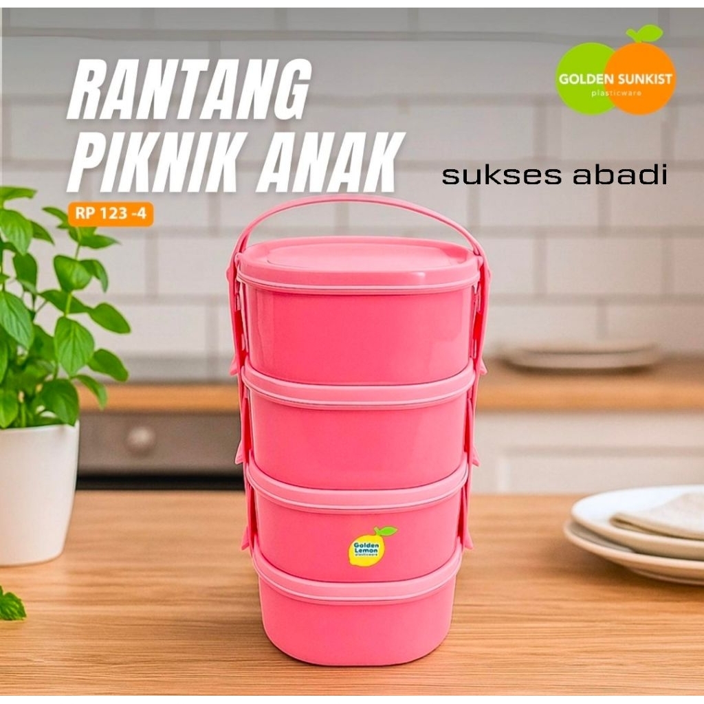 RANTANG PIKNIK ANAK SUSUN 4 GOLDEN LEMON (RP 123-4)