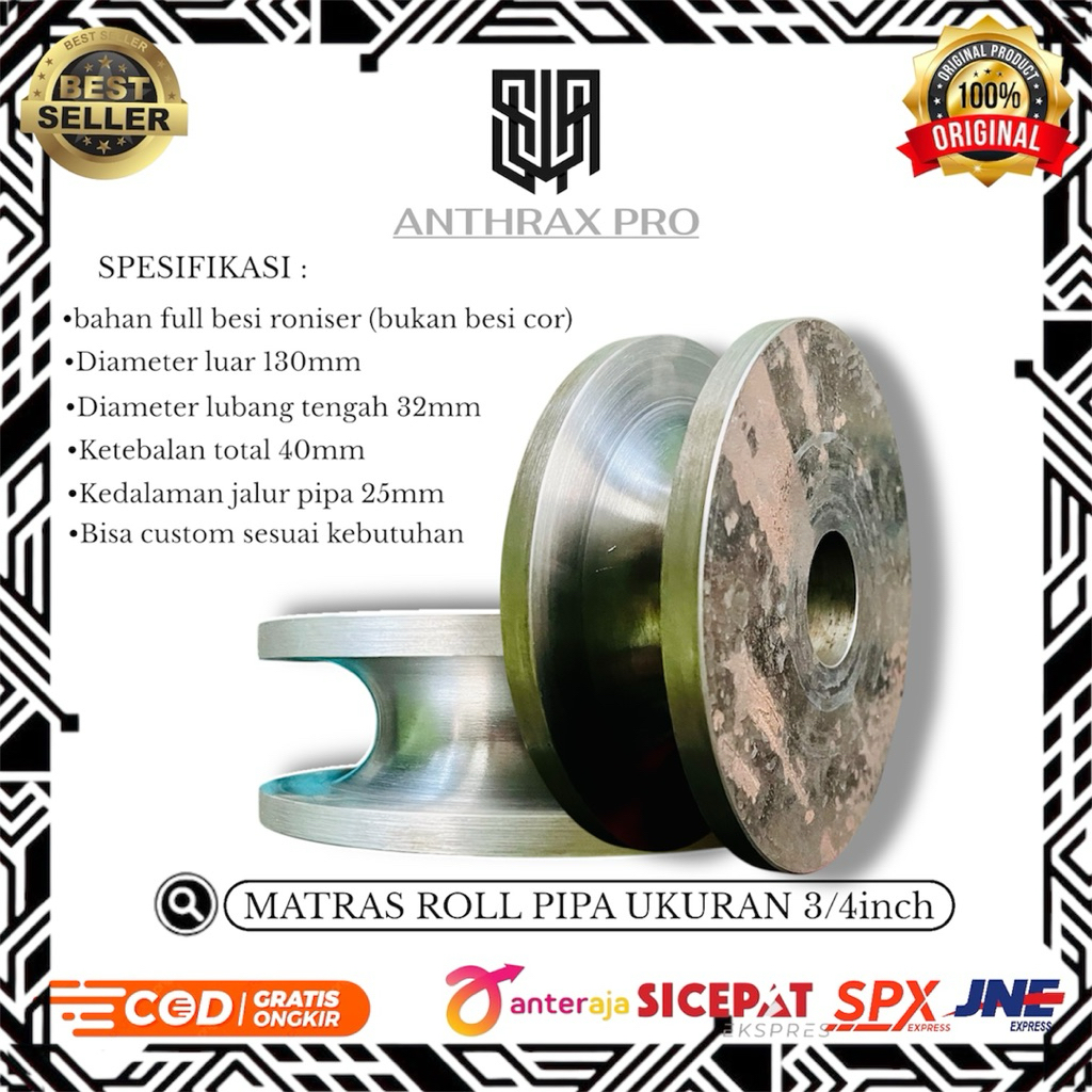 TERPERCAYA | MATRAS ROLL BENDING PIPA BESI UKURAN 3/4INCH BAHAN BESI RONISER BERKUALITAS DIAMETER LU