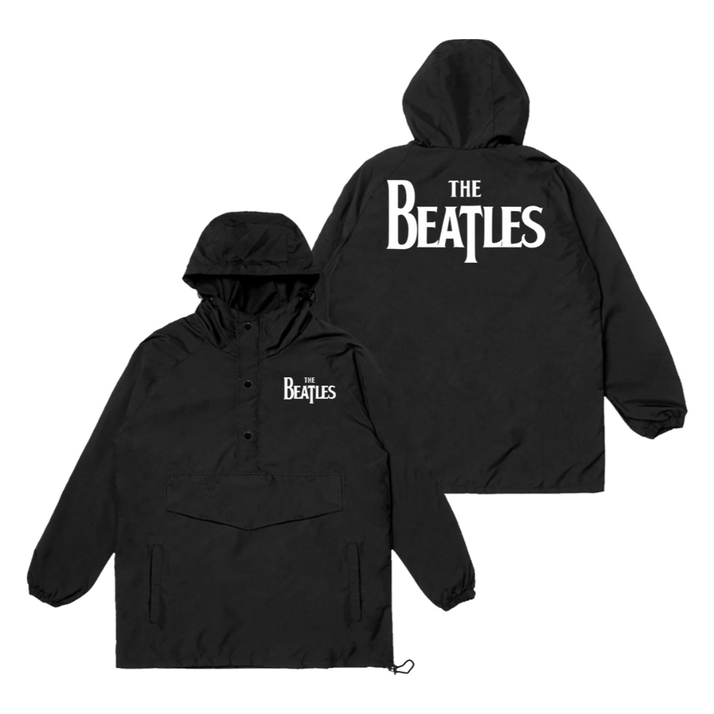 Dayshirt Jacket Cougle The Beatles Tulisan Jacket Parasut Hitam Unisex