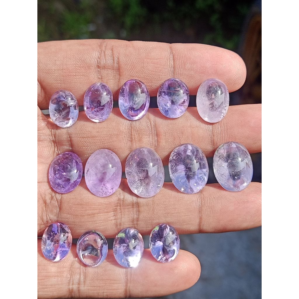 NATURAL BATU KECUBUNG UNGU MUDA KALIMANTAN ( NATURAL AMETHYS QUARTZ )