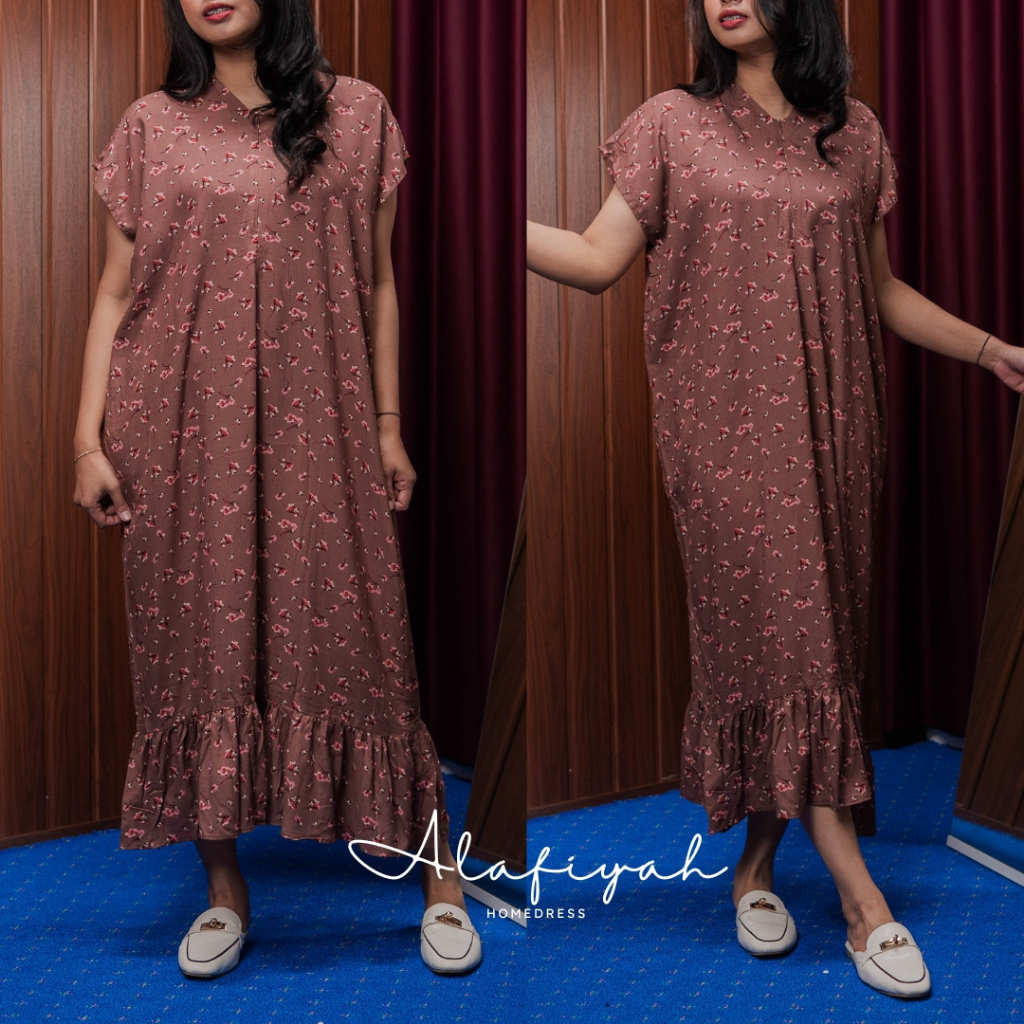 ALAFIYAH DRESS TIDUR KIMBERLY DASTER BUSUI KEKINIAN V-NECK RESLETING
