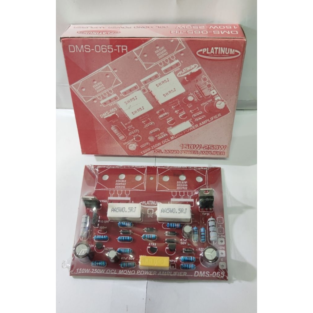 PLATINUM DMS-065 -TR KIT DRIVER POWER AMPLIFIER OCL MONO 150W-250W TANPA TRANSISTOR