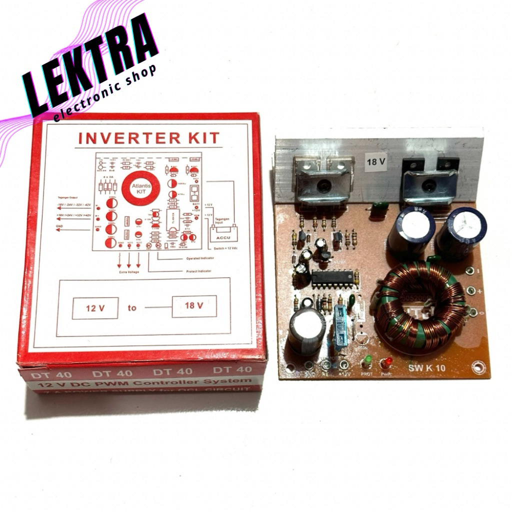 Kit 18v Inverter 12v - 18v Converter DC to CT Input Bell BGR 12 18 volt v 12volt 18volt