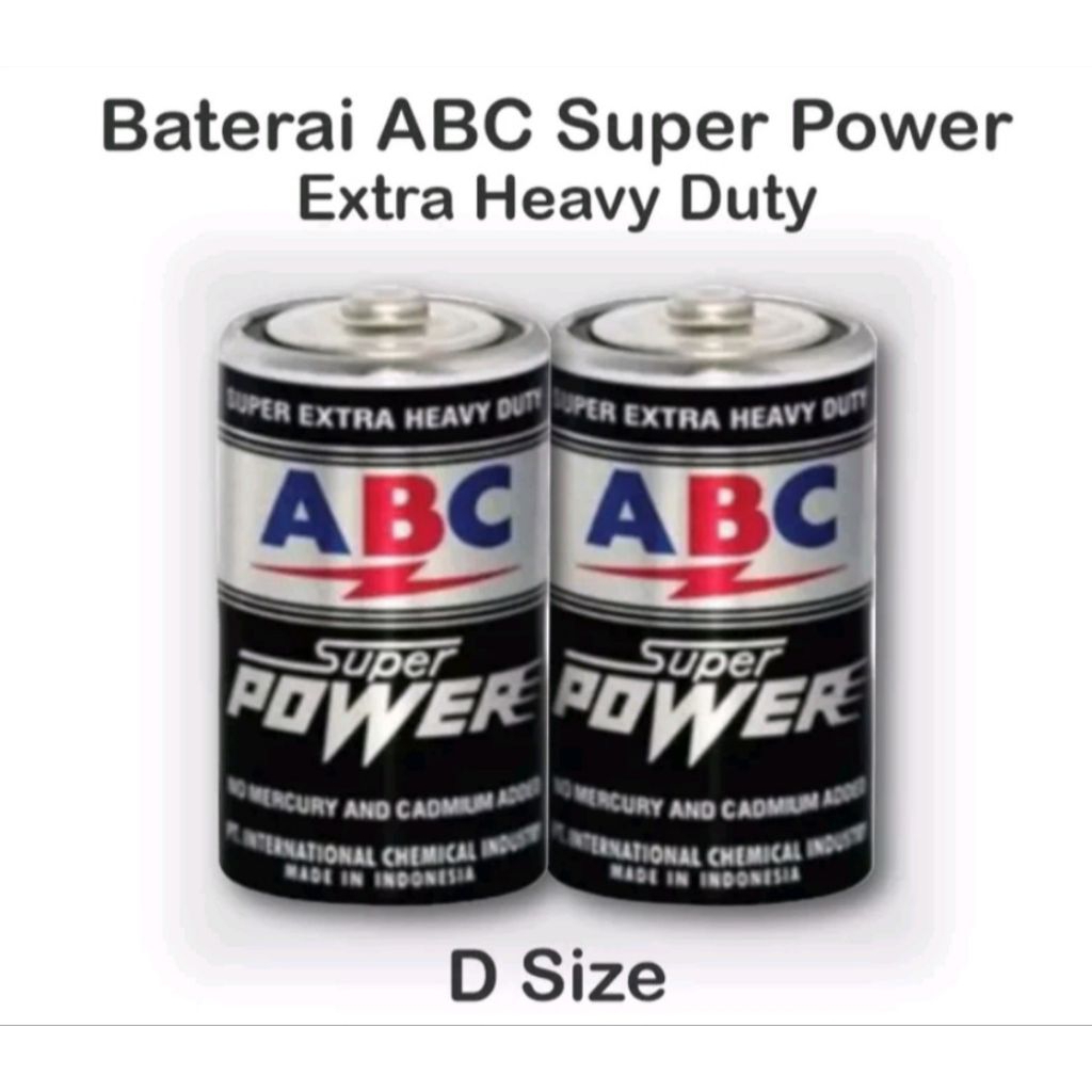 BATERAI ABC BESAR HITAM R20 HARGA/2pcs