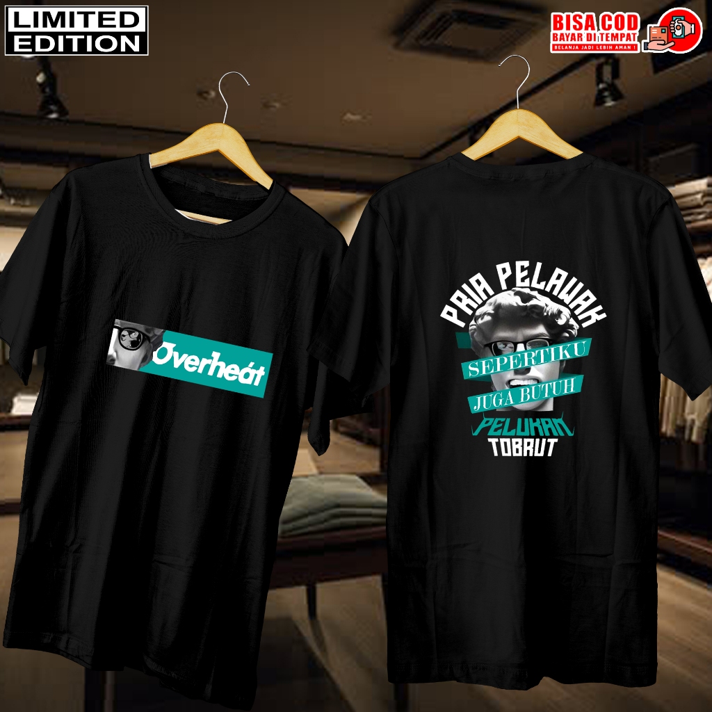 KAOS DISTRO HITAM JEPANG | BAJU KAOS PRIA WANITA | KAOS JEPANG OVERHEAT PRIA PELAWAK| DISTRO KAOS PR