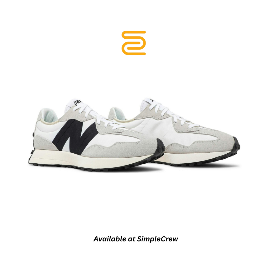 Simple Crew - Sepatu NB 327 Sea Salt White Black Authentic Sneakers