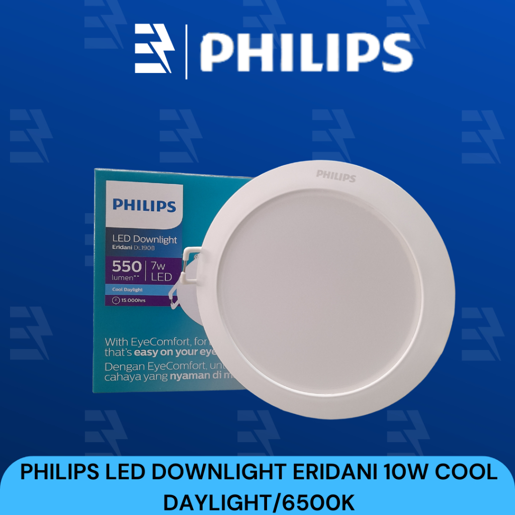 PHILIPS LAMPU LED DOWNLIGHT ERIDANI 7 WATT COOL DAYLIGHT/PUTIH