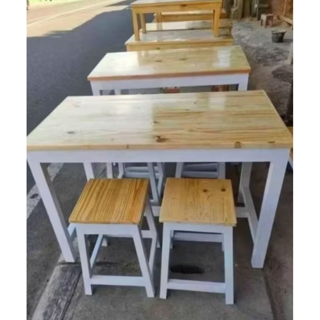 set meja makan kafe resto warkop /nasi padang