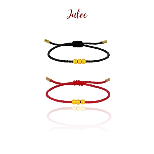 JULEE [Emas 999] Gelang Tali Emas 999  Adjustable | Gaya Minimalis untuk Pria & Wanita Emas Murni 99