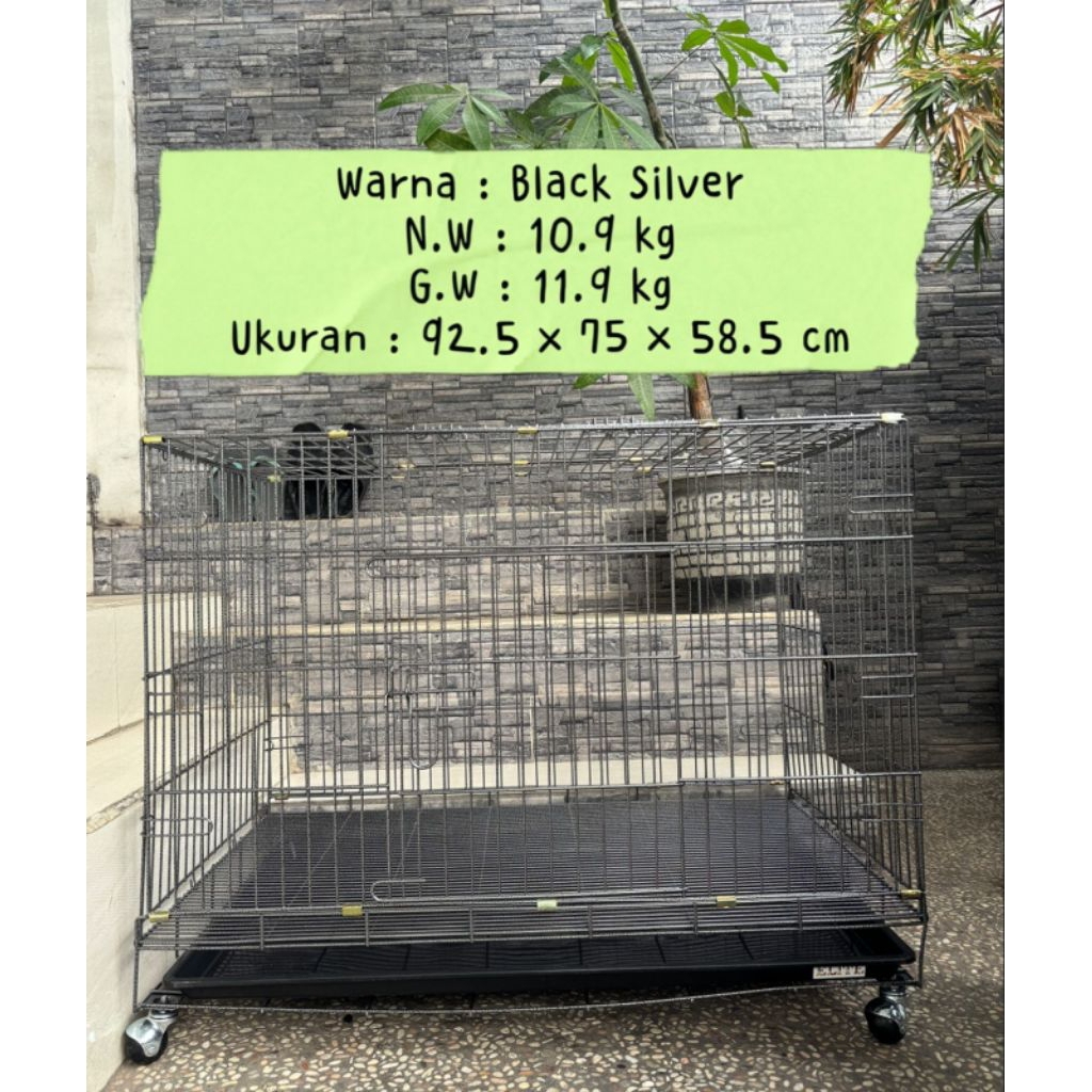 KANDANG KUCING UKURAN BESAR panjang 92cm tinggi 75cm lebar 58cm