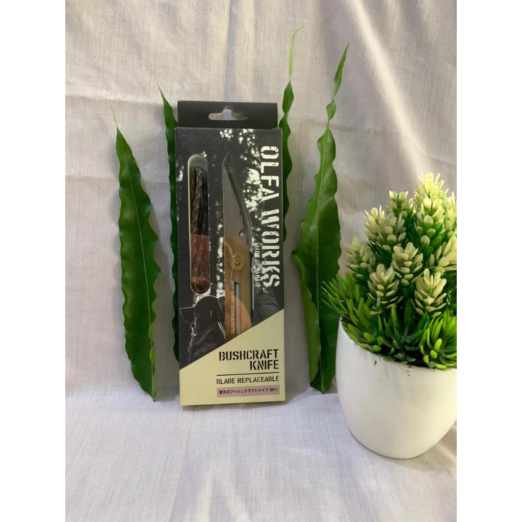 OLFA WORKS OW-BK1-SB Pisau Perkemahan Serbaguna Utility Camp Knife Olive