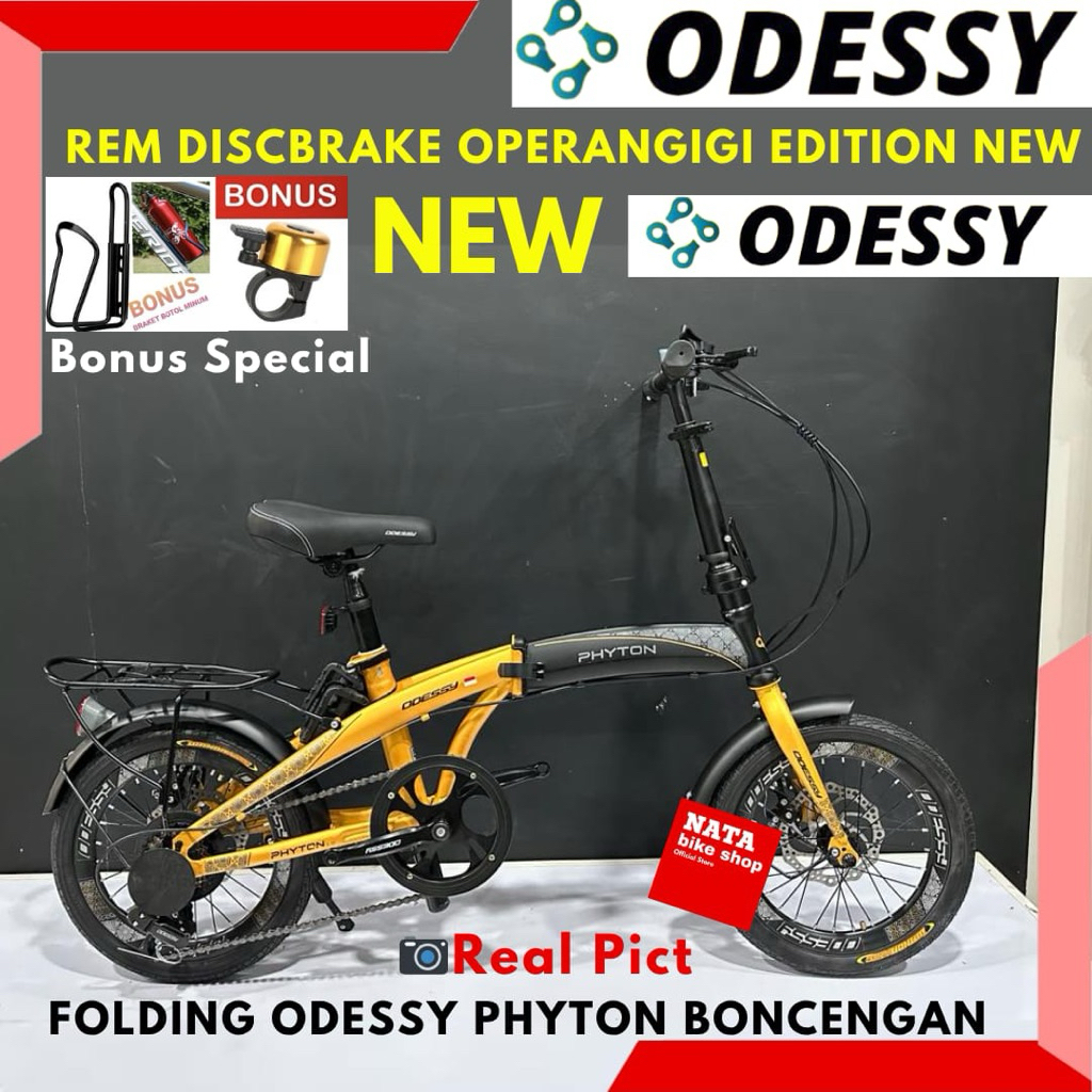 Sepeda Lipat 16 Odessy Phyton Rem Discbrake Operangigi Terbaru