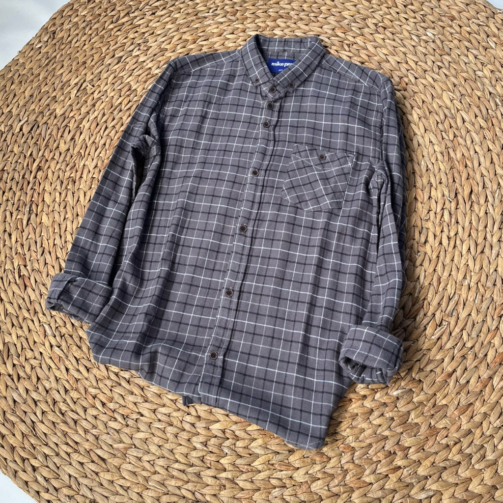 (BISA COD) Daily 031 Kemeja Flanel Terlaris Lengan Panjang Pria Wanita Hem Premium Quality Kameja Ke