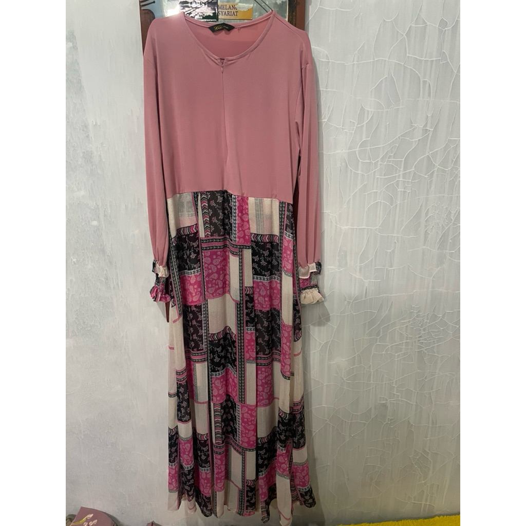 preloved gamis set kerudung syari