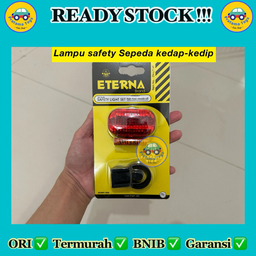 Lampu Safety Lampu Belakang Kedap Kedip Sepeda Merk ETERNA