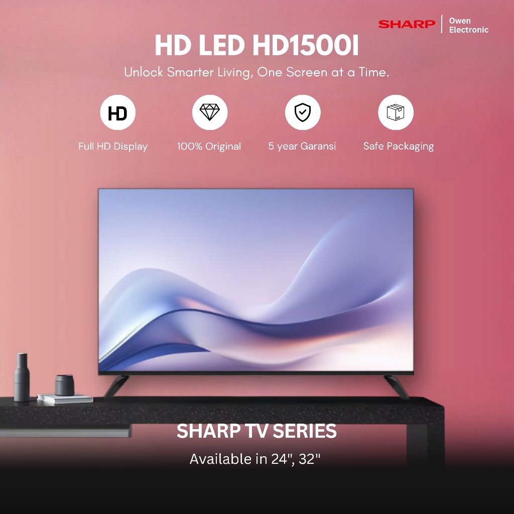 SHARP 32HD1500I / 2T-C32HD1500I / 32HD1500 LED TV DIGITAL 32 inch 2025 Series hd1500