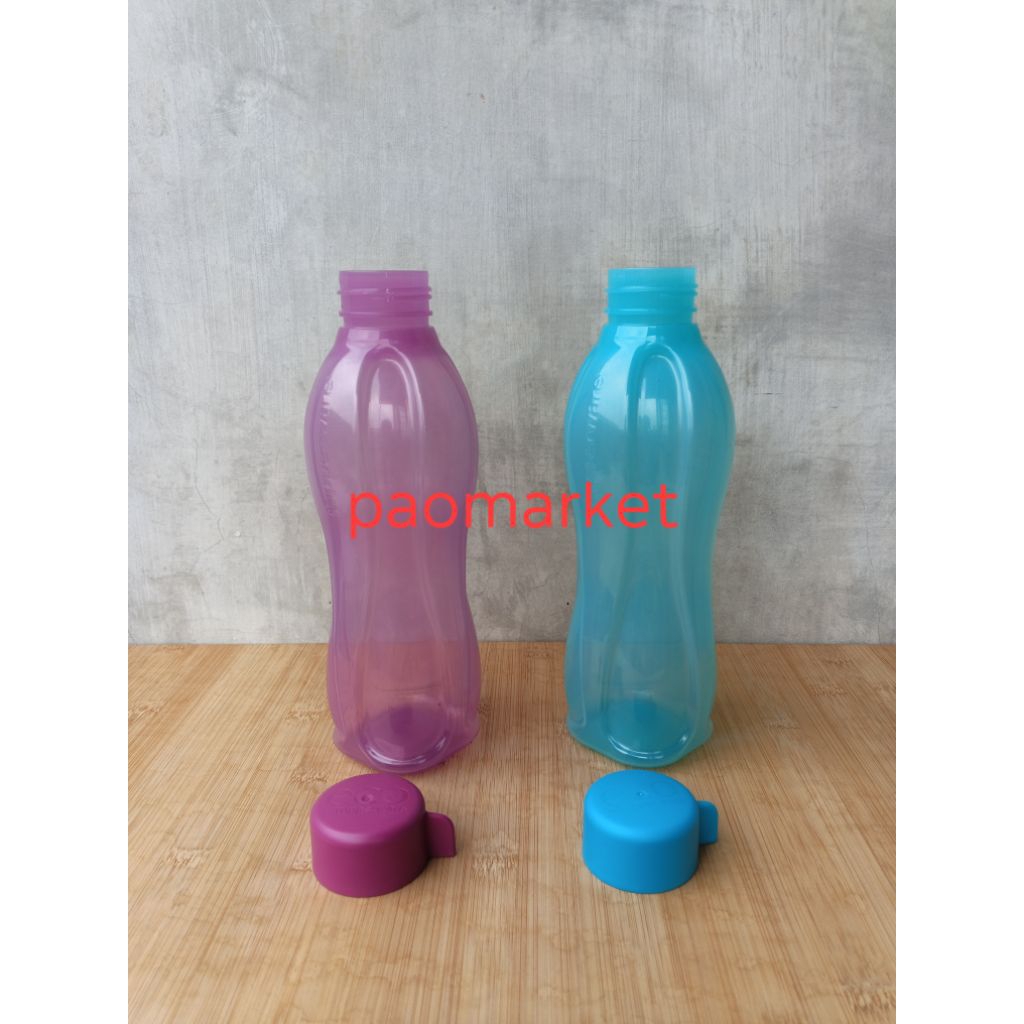 tupperware eco bottle 750 ml biru ungu tutup ulir 1 set isi 2 - botol minum untuk kerja kuliah hikin