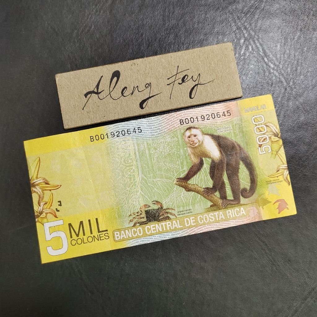 1UA-AF2 koleksi Uang Costa Rica 5000 Colones