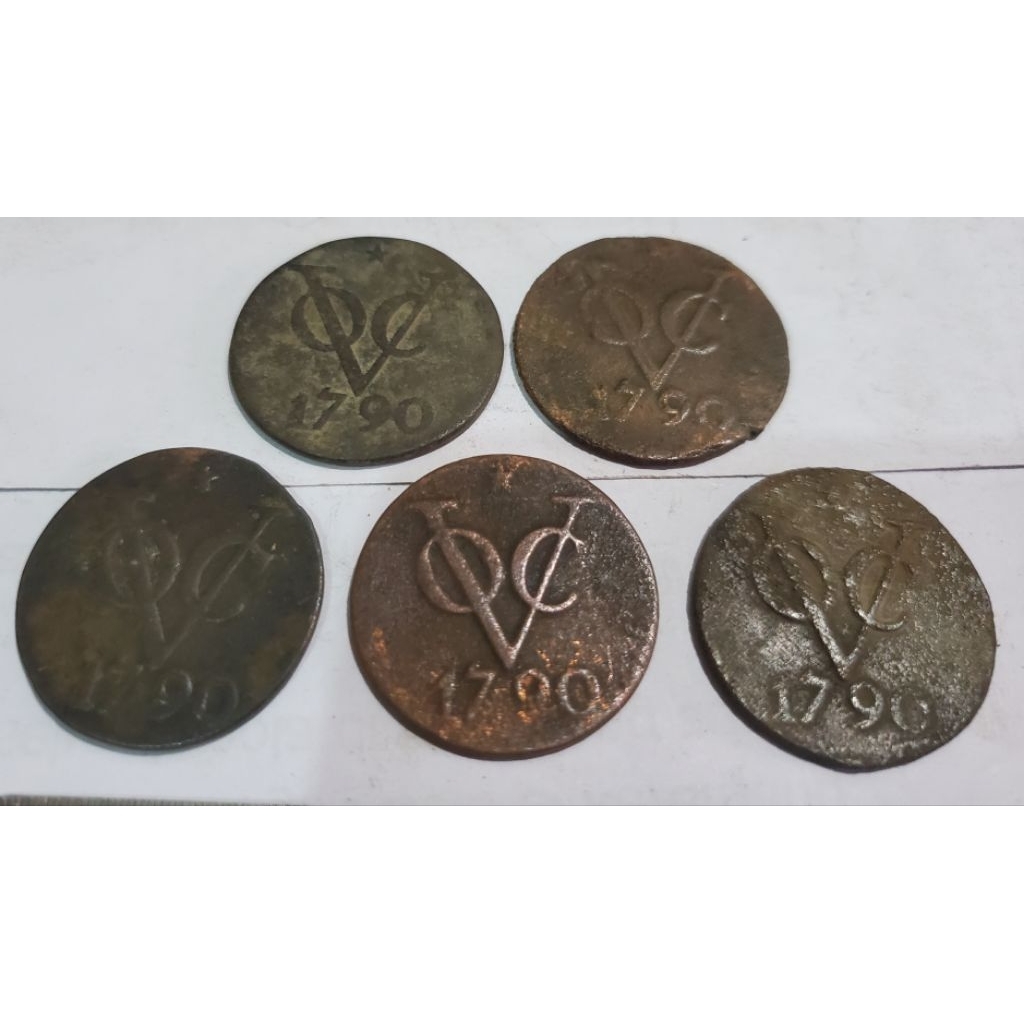 1 biji koin voc 1790 temuan sungai untuk koleksi/edukasi/dll.