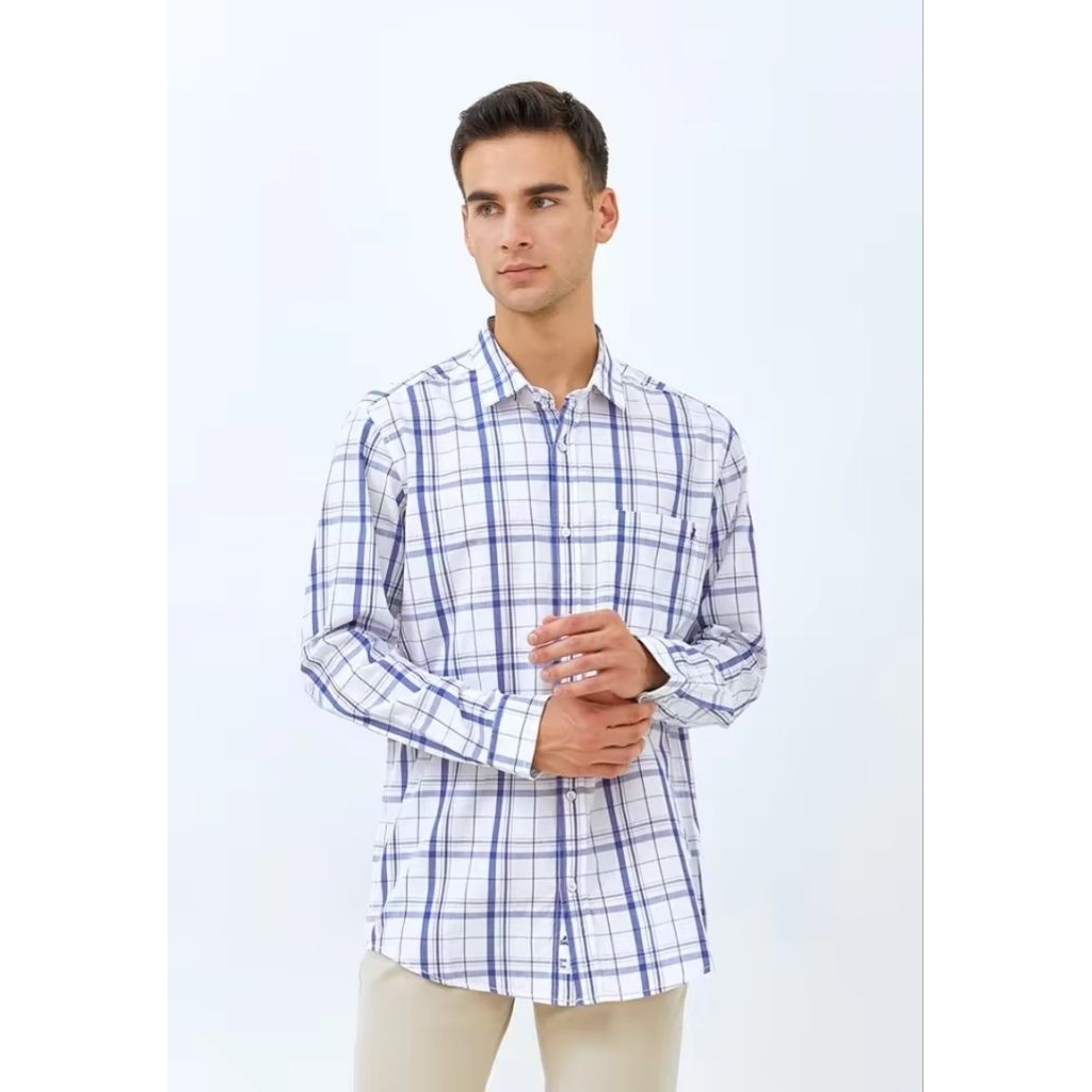 Kemeja Kotak kotak Pria Original Lois KLL405