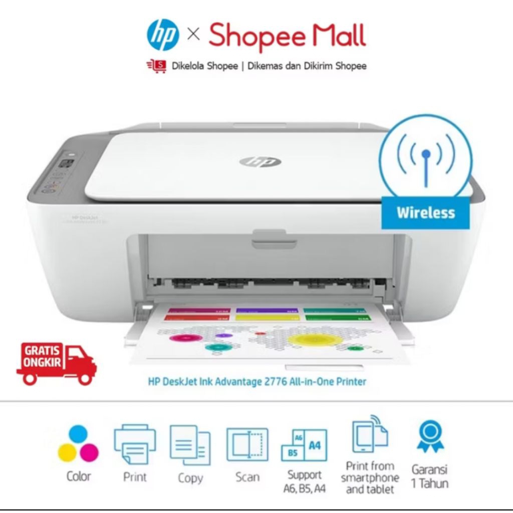 preloved printer hp 2676 (print, fotocopy, scan)