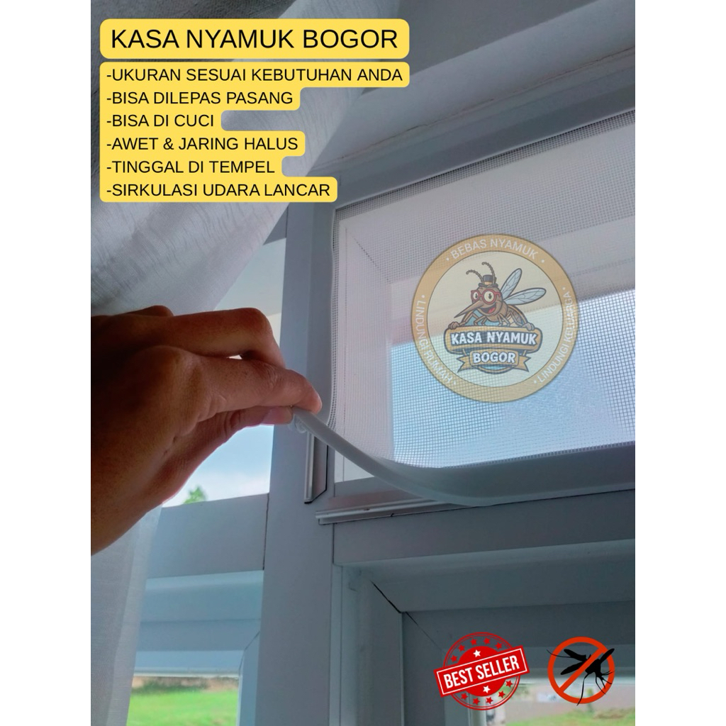 kasa nyamuk fiberglass | frame karet | list alumunium