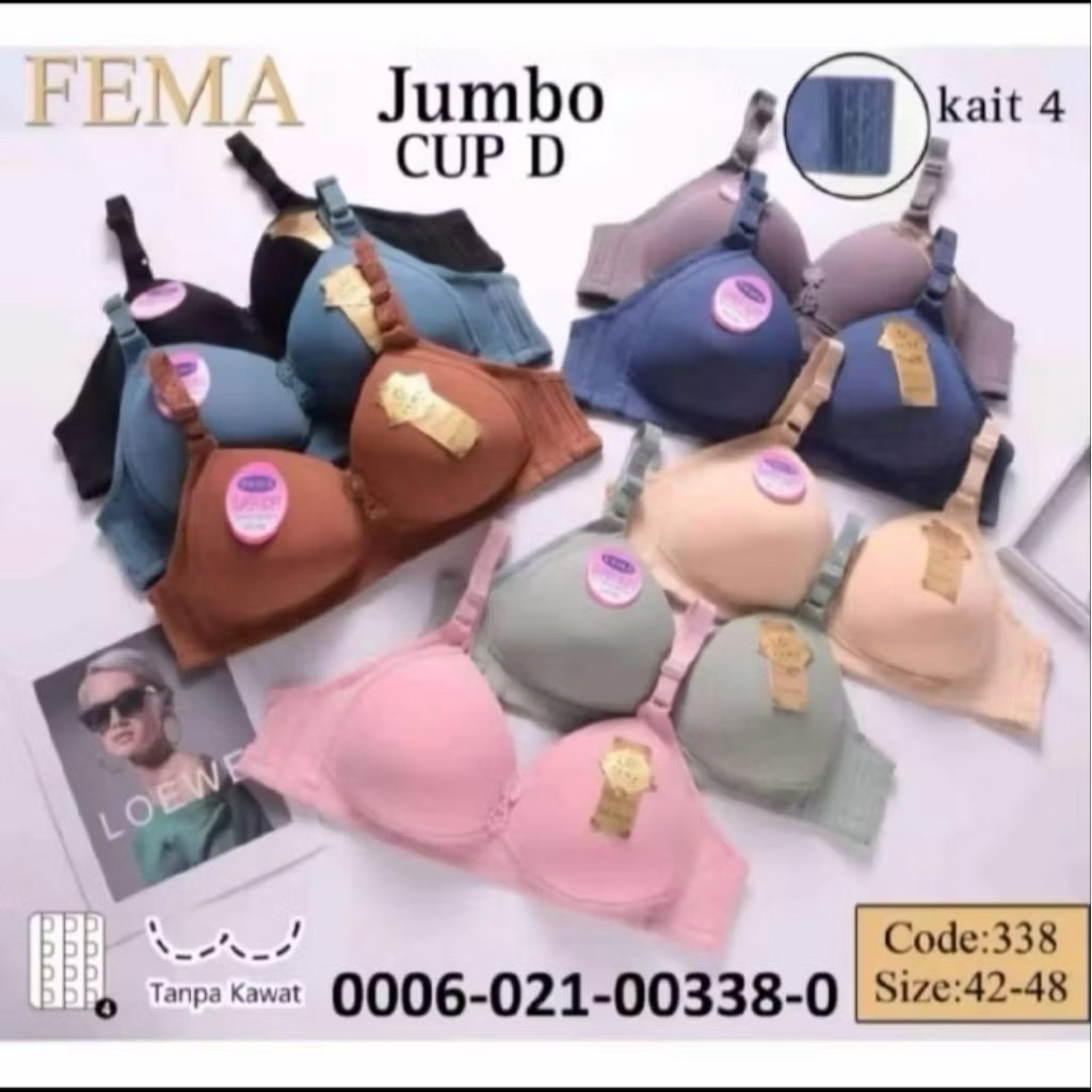 MURAHH BRA BH FEMA CUP D JUMBO SIZE 44