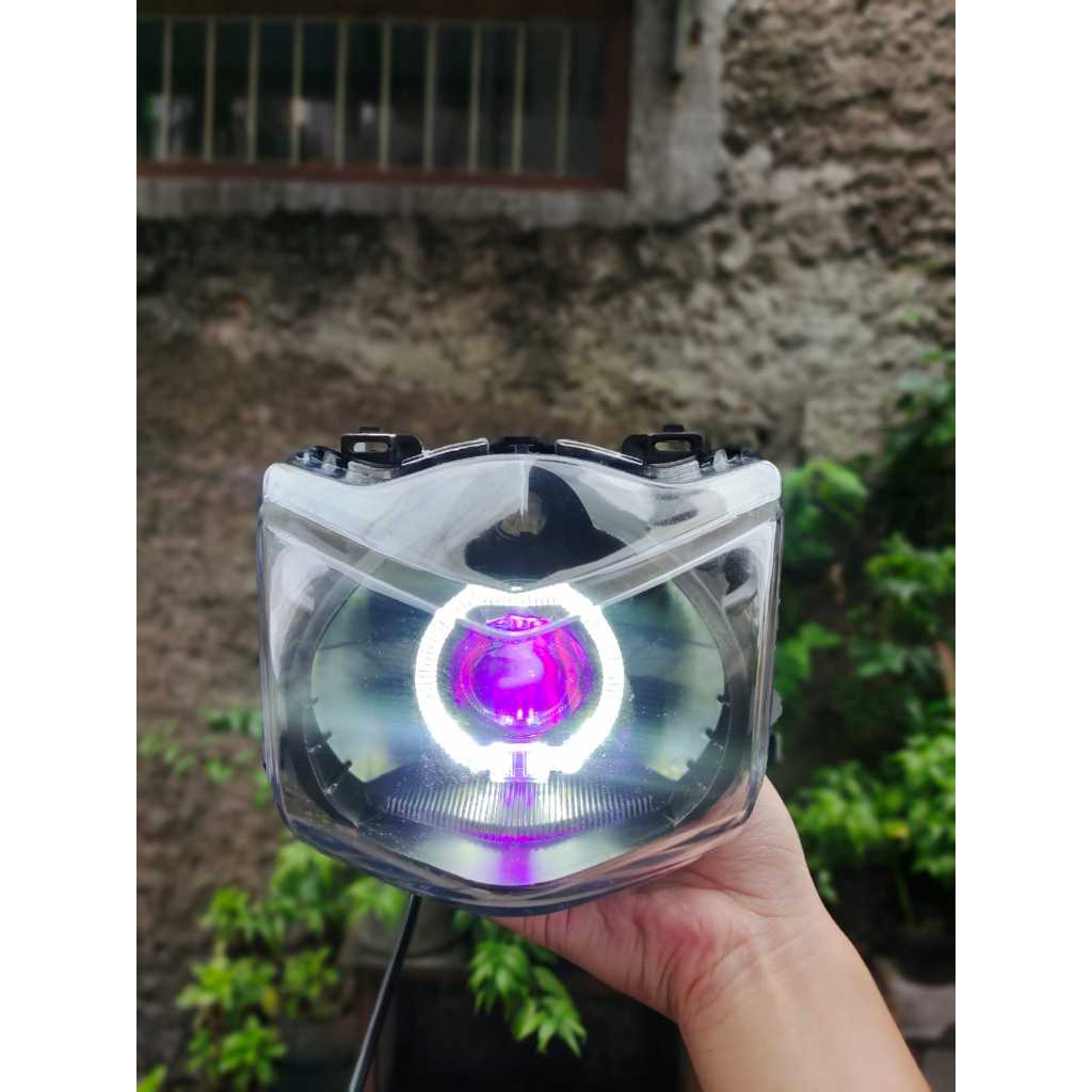 Reflektor lampu depan BEAT KARBU biled alaala 2,5inch LED projie super terang (bisa cod)